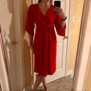 ASOS Red Midi Dress